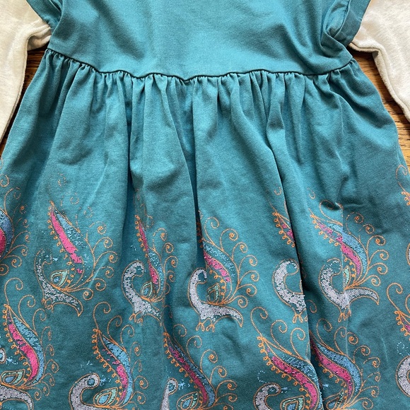 Tea Collection Peacock Print Dress/ Tunic Top - Picture 3 of 15